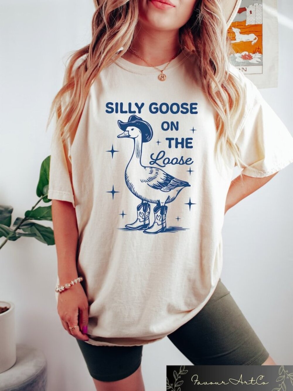 Silly Goose Shirt, Silly Goose On The Loose, Funny Cowgirl Shirt